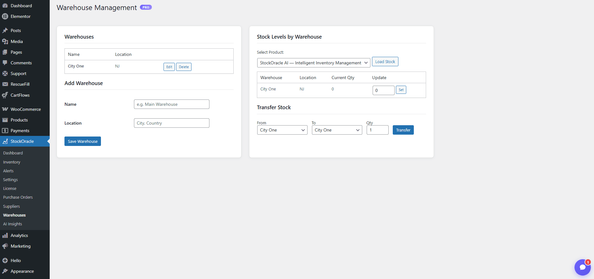 Seamless Multi-Warehouse Support