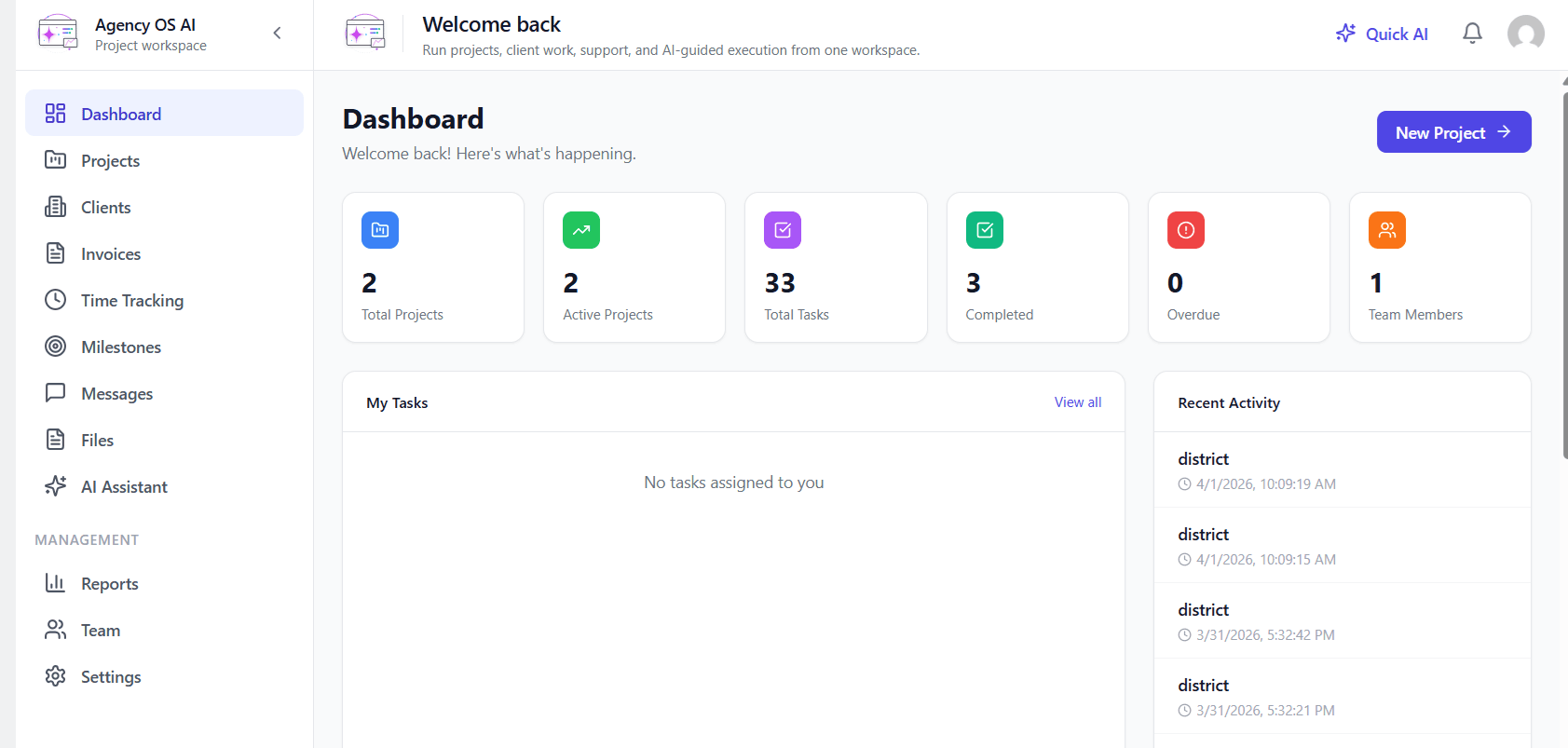 Dashboard : See Everything That Matters the Moment You Log In