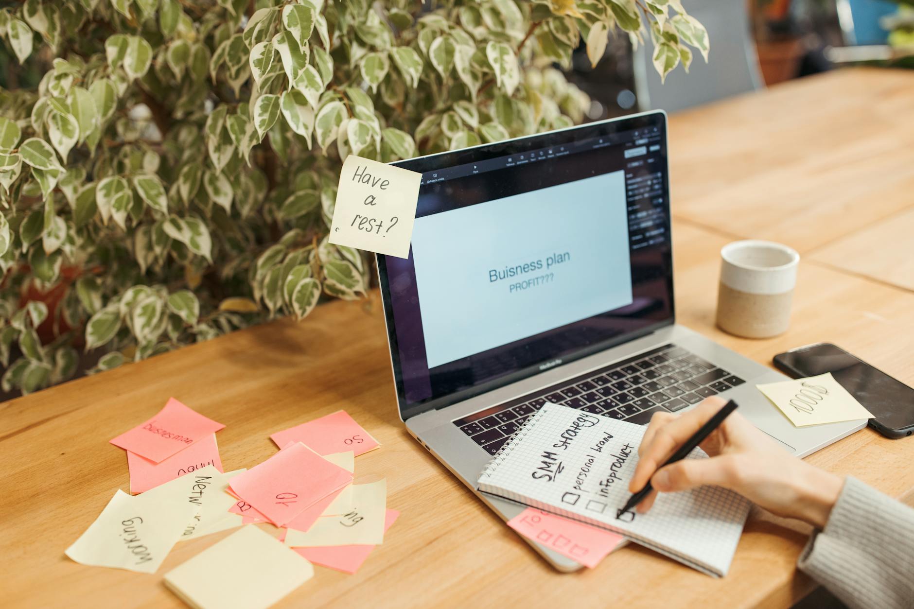 lead-to-content strategy workflow diagram on laptop screen