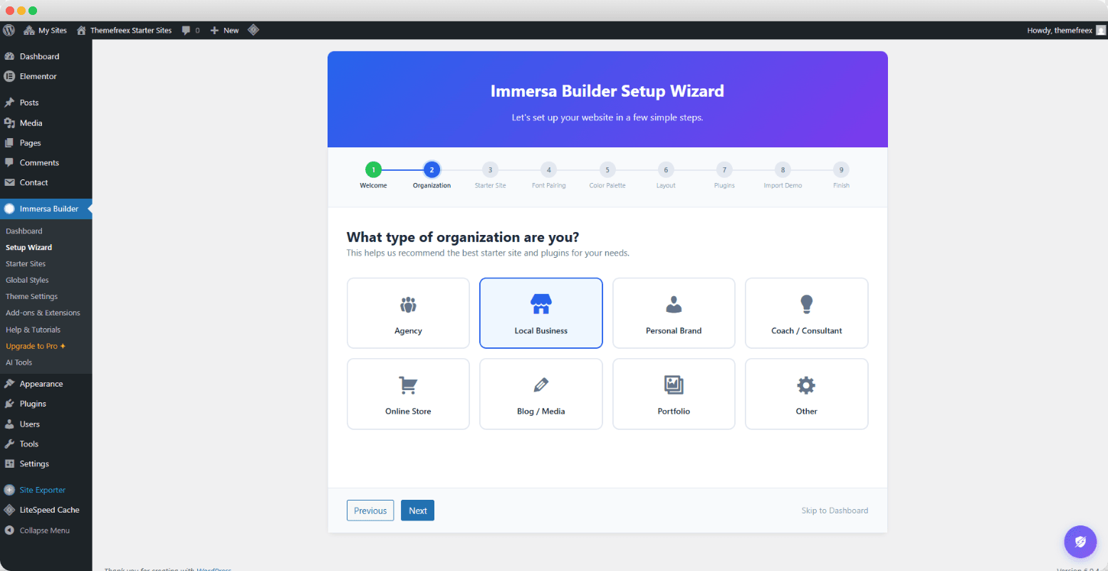 From zero to live site in minutes