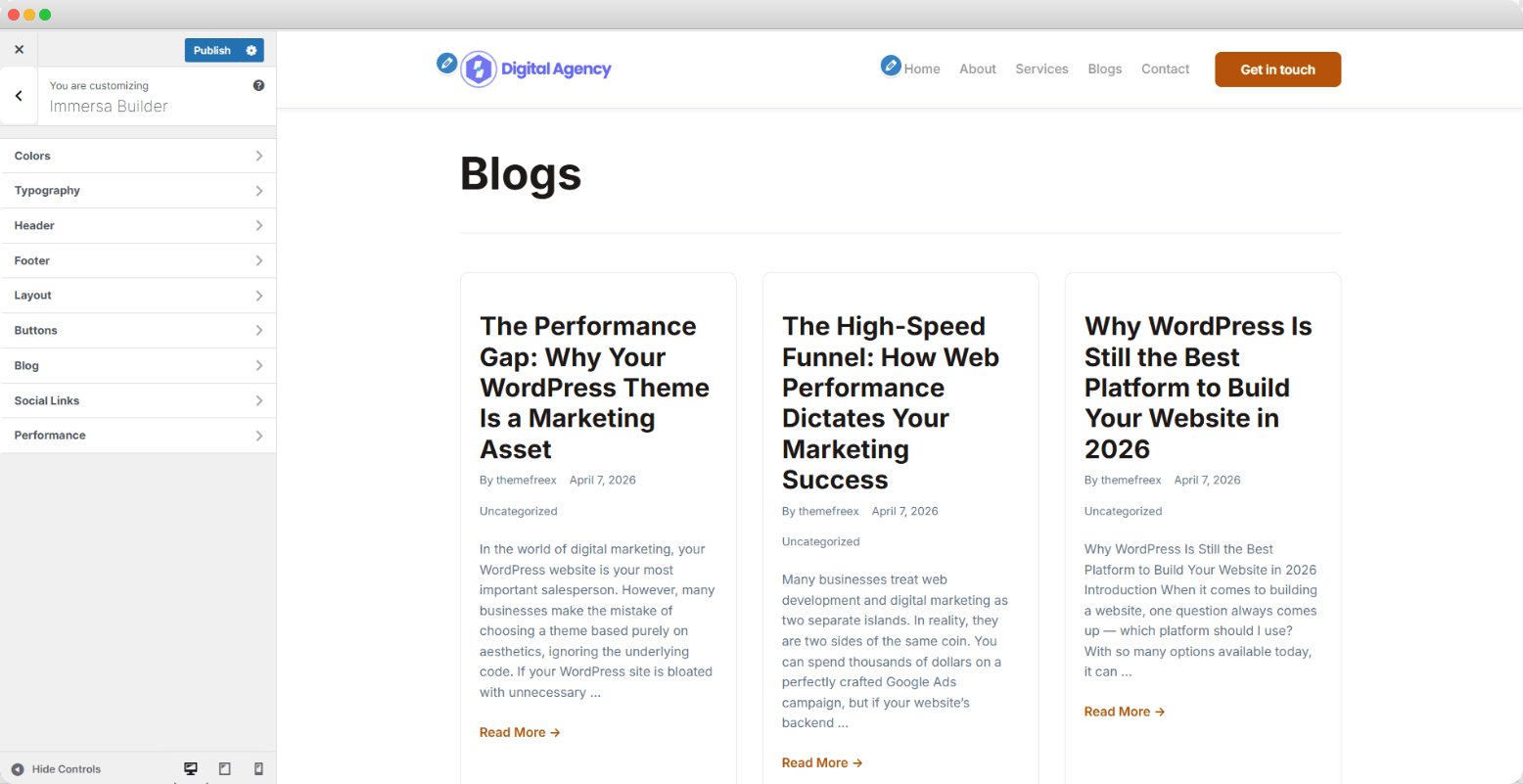 Complete control over headers and footers