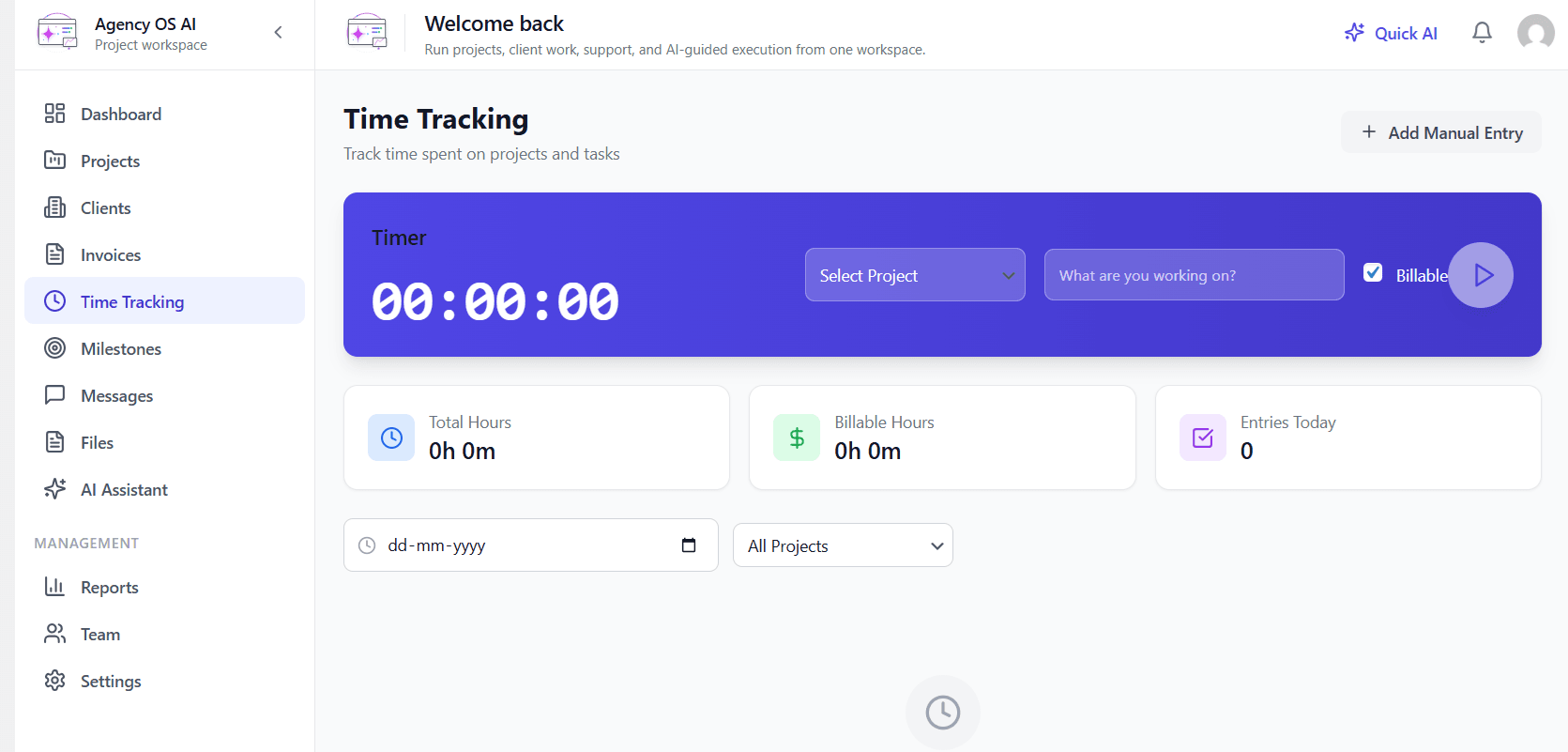Time Tracking : Track Every Billable Hour Without Leaving Your Workspace