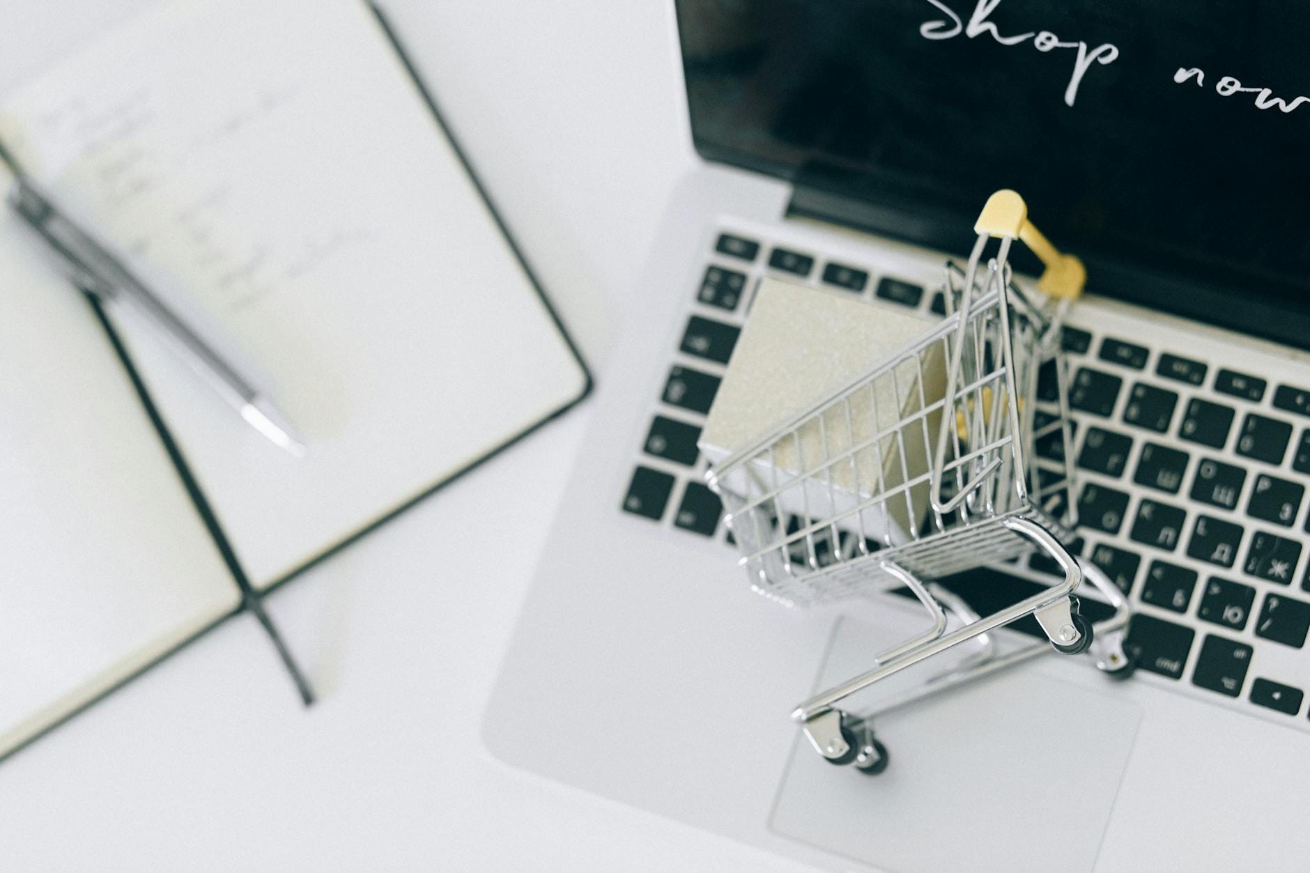 Form abandonment rate visualization on a laptop screen with abandoned cart icon