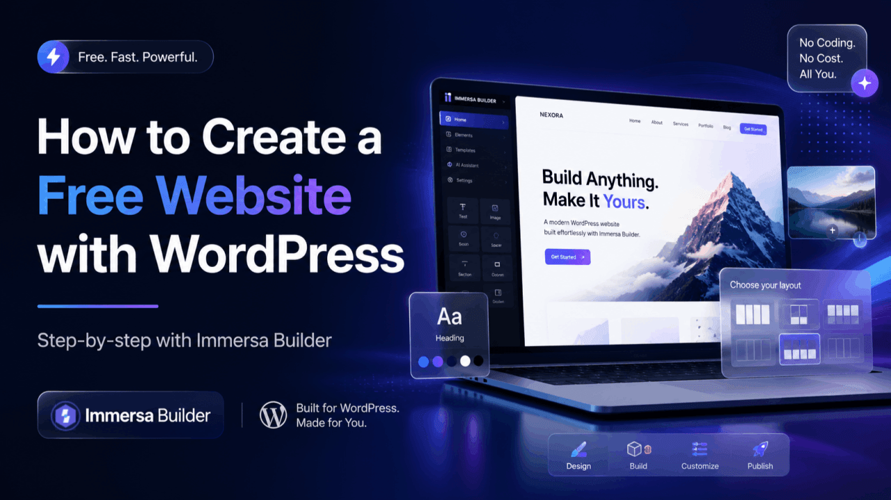 How to Create a Professional Website for Free with WordPress - Without Coding